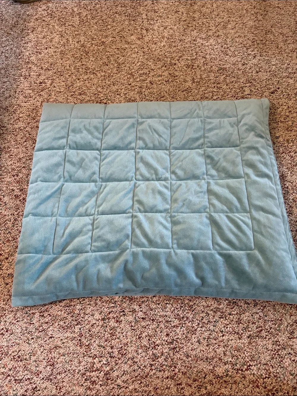 Soft Light Blue Quilted Throw Blanket - Reversible Comfort